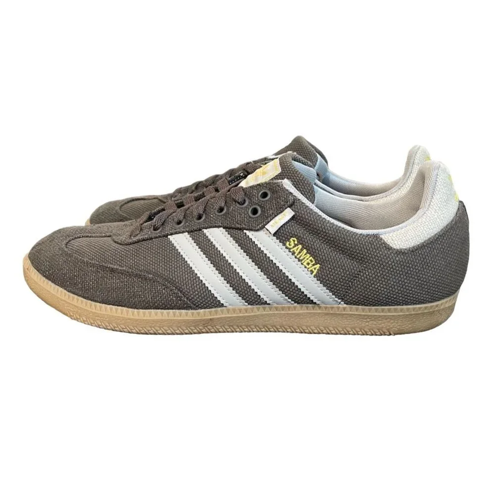 Mens Adidas Hemp Samba Sneakers Olive/gum Soccer Casual Size 12 G98628 - Picture 2 of 9